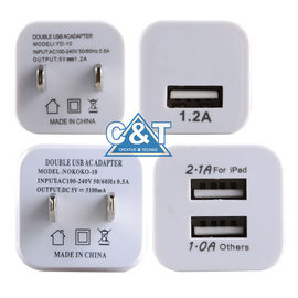 Dubbel de 2-toon van de de Wisselstroomadapter van Haven3.1a Usb Huis Iphone 6 Muurlader