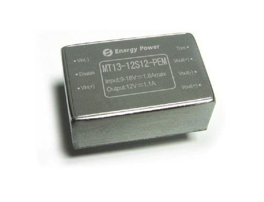 Brede inputwaaier 9 - 18V gelijkstroom-gelijkstroom-Convertor12w Output 12V mt13-12s12-PEM