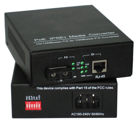 10m/100M Macht over de Media van Ethernet PSE Convertor Ingebouwde AC/gelijkstroom-Voeding