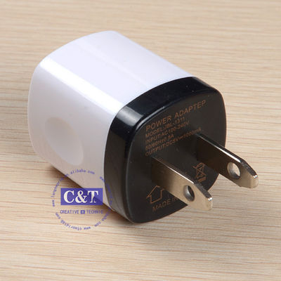 USB-Reishuis van de de Adaptermuur van de 1.0 Ampèremacht de Ladersstop voor Iphone 6/6 plus 5s Samsung