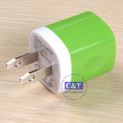 USB-Reishuis van de de Adaptermuur van de 1.0 Ampèremacht de Ladersstop voor Iphone 6/6 plus 5s Samsung