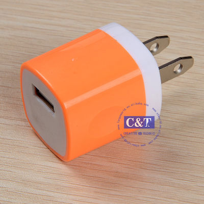 USB-Reishuis van de de Adaptermuur van de 1.0 Ampèremacht de Ladersstop voor Iphone 6/6 plus 5s Samsung