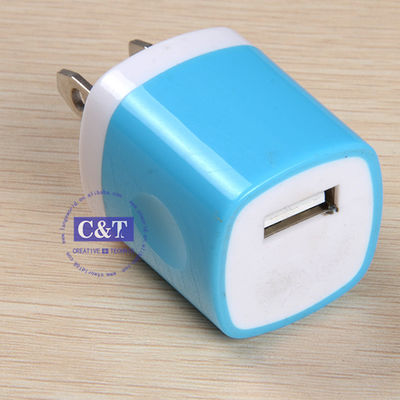USB-Reishuis van de de Adaptermuur van de 1.0 Ampèremacht de Ladersstop voor Iphone 6/6 plus 5s Samsung