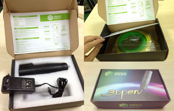 Zwarte 3D Drukpen met Ecification, Machtsadapter voor 60g ABS Gloeidraad