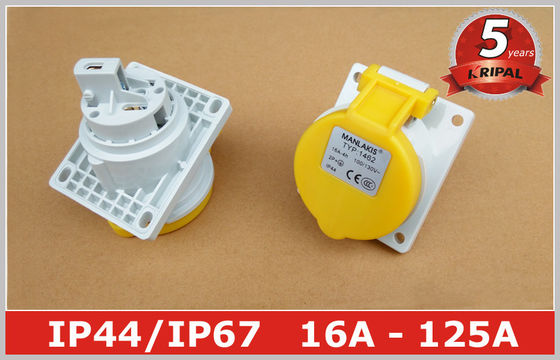 Het hoekige Comité zette Industriële de schakelaar110v 16A IP44 3 Speld van de Machtscontactdoos voor Marine op