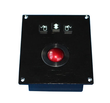 Zwart 25mm Militair Trackball Vandaalbewijs met Rode Phenolic Hars Mechnical
