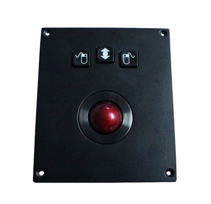 Zwart 25mm Militair Trackball Vandaalbewijs met Rode Phenolic Hars Mechnical