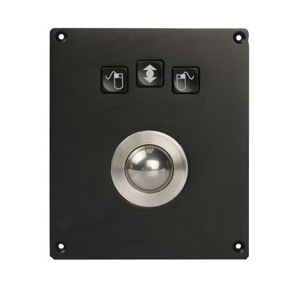 Zwart 25mm Militair Trackball Vandaalbewijs met Rode Phenolic Hars Mechnical