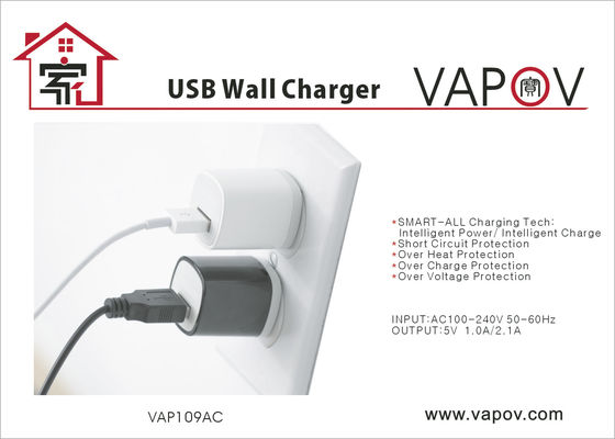 FCC PSE keurde 1.0A enige de ladersadapter van de usbreis, intelligente mobiele telefoon usb lader goed